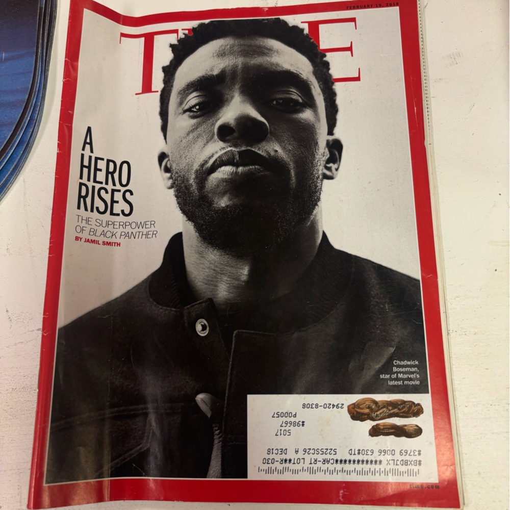 Chadwick Boseman Collectable Time Magazine Cover